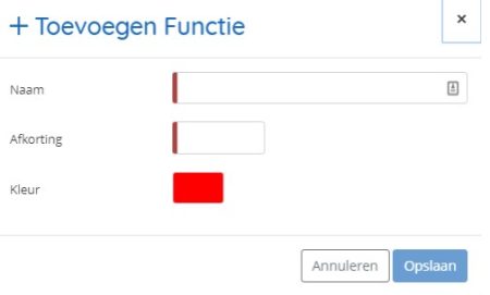 functies toevoegen instellingen menu